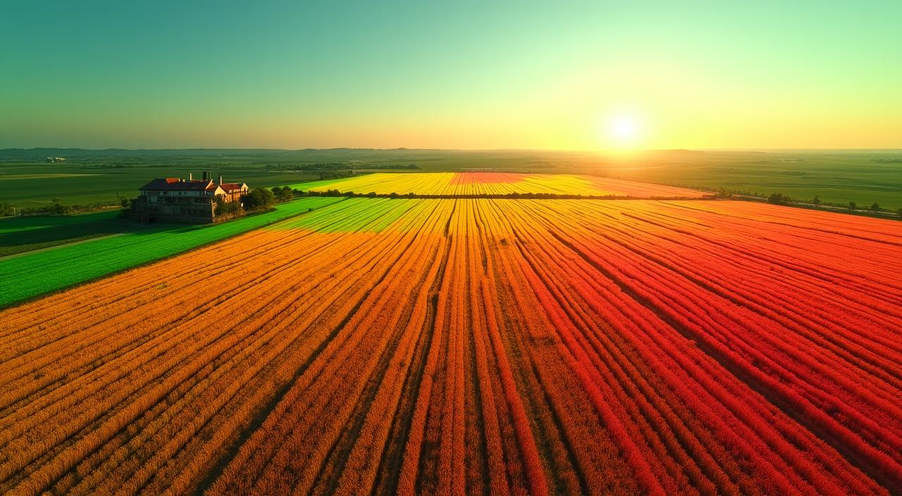 Analisi satellitare di un campo agricolo con sovrapposizione di dati digitali